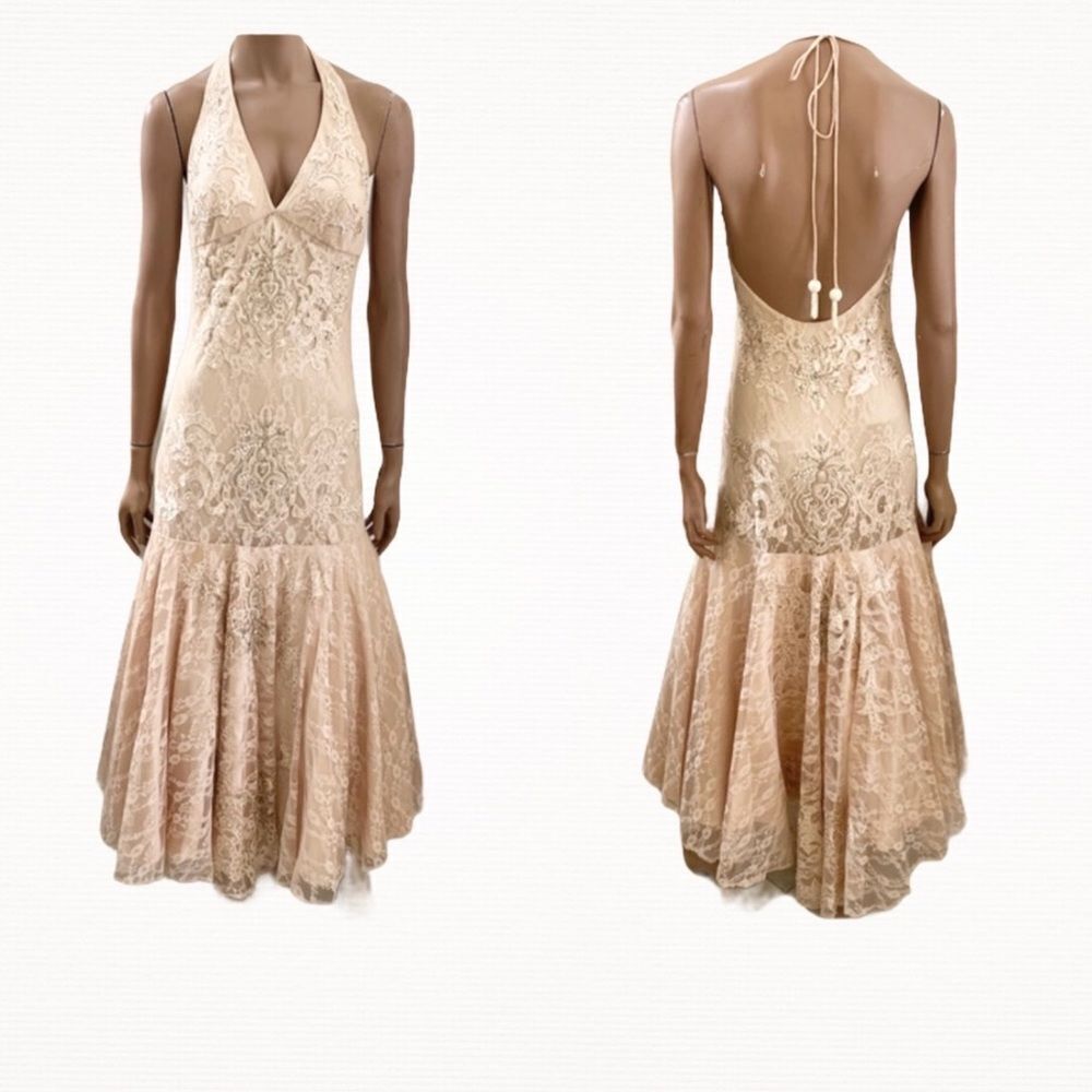Sue Wong Nocturne Nude Lace Mermaid Dress 4